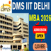 DMS IIT Delhi MBA Admission 2026 Begins; Apply from November 30 @dms.iitd.ac.in